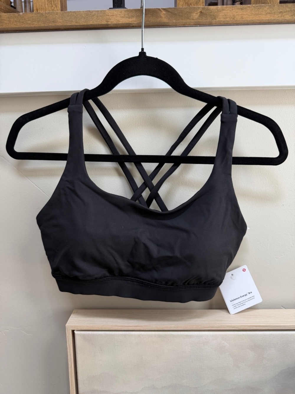 lululemon Energy Bra athletic Black Strappy Lightweight Sports Bra